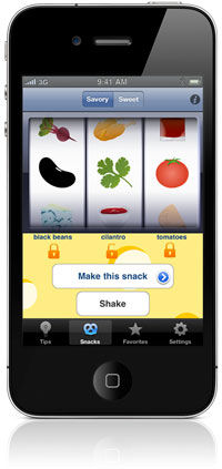 JuggleFit™ Shake-A-Snack app